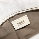 FENDI Zucca Canvas Hand Bag Leather White Gold Auth ka7231A-18