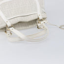 FENDI Zucca Canvas Hand Bag Leather White Gold Auth ka7231A-7