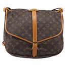 LOUIS VUITTON Monogram Saumur 35 Shoulder Bag M42254 LV Auth ka7232-2