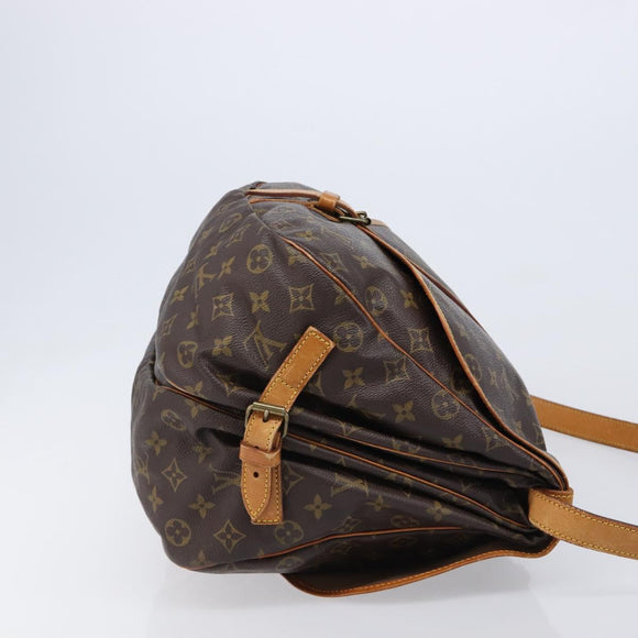 LOUIS VUITTON Monogram Saumur 35 Shoulder Bag M42254 LV Auth ka7232