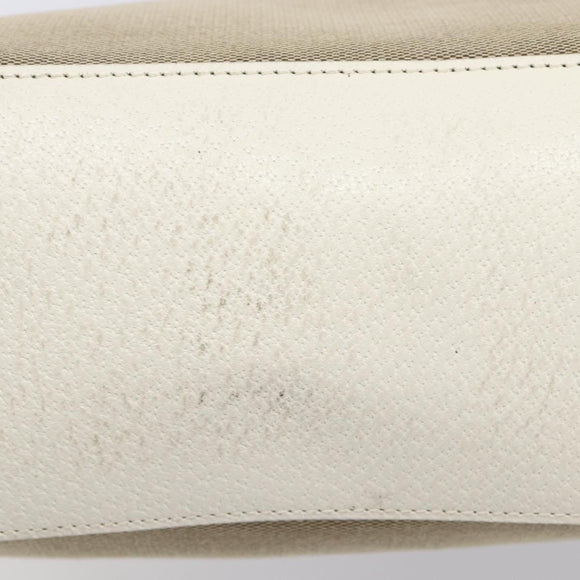 GUCCI Shoulder Bag Canvas Beige Silver 001 3766 Auth ka7233A