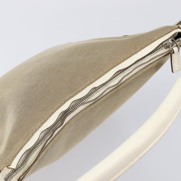 GUCCI Shoulder Bag Canvas Beige Silver 001 3766 Auth ka7233A