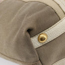 PRADA Hand Bag Canvas 2way Beige Gold Auth ka7234A-15