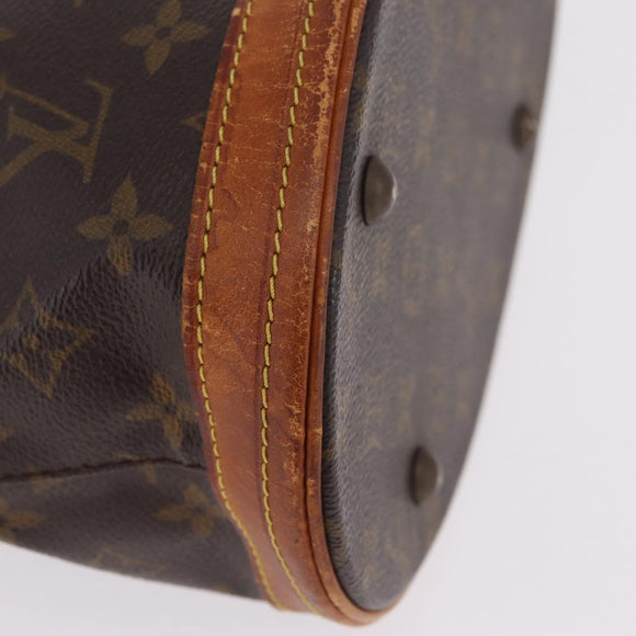 LOUIS VUITTON Monogram Bucket PM Shoulder Bag M42238 LV Auth ka7236