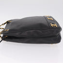 CHANEL Triple Coco Chain Shoulder Bag Caviar Skin Black Gold CC Auth ka7237V-5