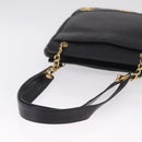 CHANEL Triple Coco Chain Shoulder Bag Caviar Skin Black Gold CC Auth ka7237V-7