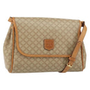 CELINE Macadam Canvas Shoulder Bag PVC Beige Gold Auth ka724-1