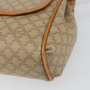 CELINE Macadam Canvas Shoulder Bag PVC Beige Gold Auth ka724-10