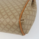 CELINE Macadam Canvas Shoulder Bag PVC Beige Gold Auth ka724-12