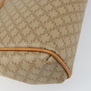 CELINE Macadam Canvas Shoulder Bag PVC Beige Gold Auth ka724-13