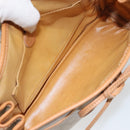 CELINE Macadam Canvas Shoulder Bag PVC Beige Gold Auth ka724-17