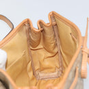 CELINE Macadam Canvas Shoulder Bag PVC Beige Gold Auth ka724-18