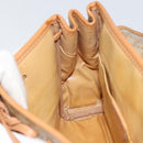 CELINE Macadam Canvas Shoulder Bag PVC Beige Gold Auth ka724-19