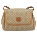 CELINE Macadam Canvas Shoulder Bag PVC Beige Gold Auth ka724-2