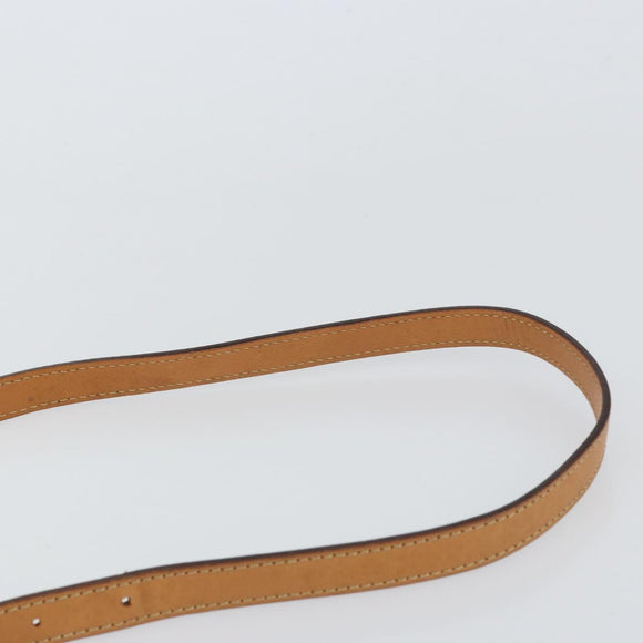 CELINE Macadam Canvas Shoulder Bag PVC Beige Gold Auth ka724