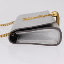Saint Laurent Kate Tassel Chain Shoulder Bag Leather Silver Gold Auth ka7241A-5