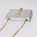 Saint Laurent Kate Tassel Chain Shoulder Bag Leather Silver Gold Auth ka7241A-6