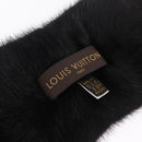 LOUIS VUITTON Scarf Black LV Auth ka7243M-11