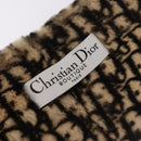 Christian Dior Trotter Canvas Scarf Acrylic Fur Beige Auth ka7244M-11