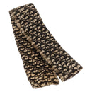Christian Dior Trotter Canvas Scarf Acrylic Fur Beige Auth ka7244M-2