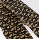 Christian Dior Trotter Canvas Scarf Acrylic Fur Beige Auth ka7244M-4