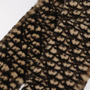 Christian Dior Trotter Canvas Scarf Acrylic Fur Beige Auth ka7244M-9