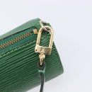 LOUIS VUITTON Epi Soufflot Pouch Green LV Auth ka7245-15