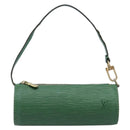 LOUIS VUITTON Epi Soufflot Pouch Green LV Auth ka7245-2