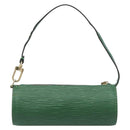 LOUIS VUITTON Epi Soufflot Pouch Green LV Auth ka7245-3