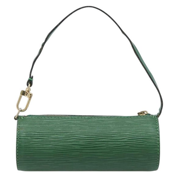 LOUIS VUITTON Epi Soufflot Pouch Green LV Auth ka7245