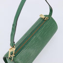 LOUIS VUITTON Epi Soufflot Pouch Green LV Auth ka7245-6