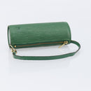 LOUIS VUITTON Epi Soufflot Pouch Green LV Auth ka7245-7
