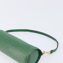 LOUIS VUITTON Epi Soufflot Pouch Green LV Auth ka7245-8