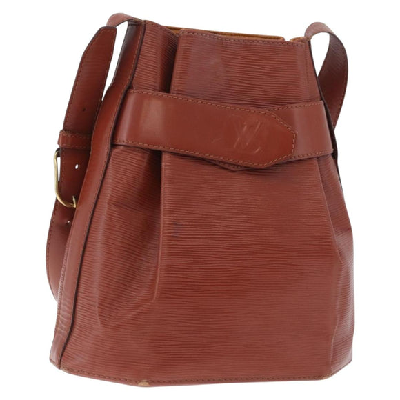 LOUIS VUITTON Epi Sac De Paul PM Shoulder Bag Brown M80203 LV Auth ka7246