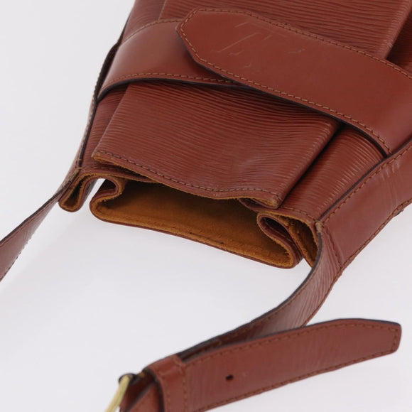LOUIS VUITTON Epi Sac De Paul PM Shoulder Bag Brown M80203 LV Auth ka7246
