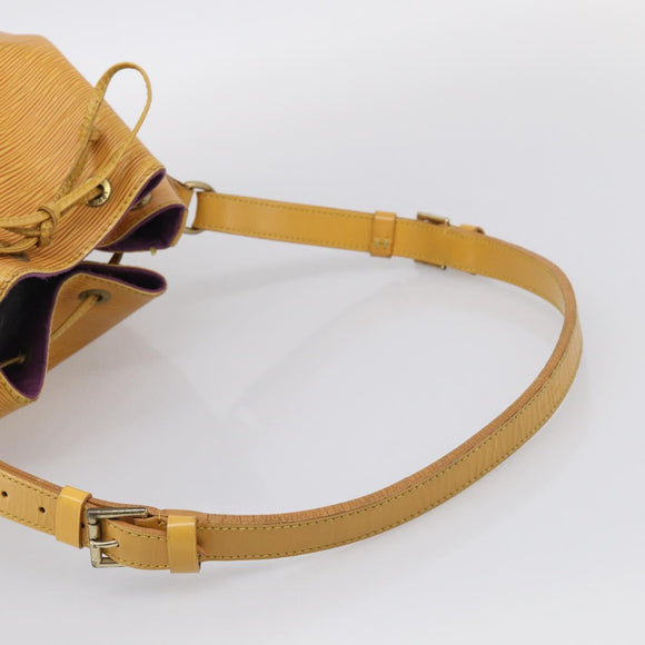 LOUIS VUITTON Epi Petit Noe Shoulder Bag Yellow M44109 LV Auth ka7253
