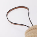 CELINE Teen Classic Panier Hand Bag Raffia 2way Beige Brown Auth ka7259M-10