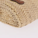 CELINE Teen Classic Panier Hand Bag Raffia 2way Beige Brown Auth ka7259M-13