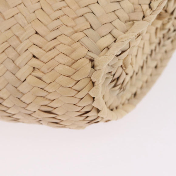CELINE Teen Classic Panier Hand Bag Raffia 2way Beige Brown Auth ka7259M