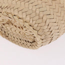 CELINE Teen Classic Panier Hand Bag Raffia 2way Beige Brown Auth ka7259M-15