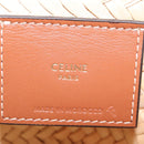 CELINE Teen Classic Panier Hand Bag Raffia 2way Beige Brown Auth ka7259M-16