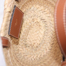 CELINE Teen Classic Panier Hand Bag Raffia 2way Beige Brown Auth ka7259M-17