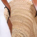 CELINE Teen Classic Panier Hand Bag Raffia 2way Beige Brown Auth ka7259M-18