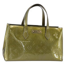 LOUIS VUITTON Monogram Vernis Wilshire PM Bag Gris Art Deco M91627 Auth ka726-1
