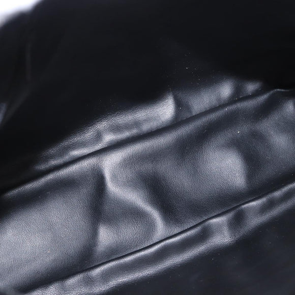 BALLY Quilted Chain Shoulder Bag Leather Black Gold Auth ka727