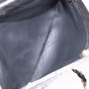 BALLY Quilted Chain Shoulder Bag Leather Black Gold Auth ka727-21