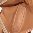 CELINE Macadam Canvas Shoulder Bag PVC Leather Brown Gold Auth ka728-17