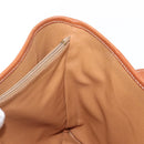 CELINE Macadam Canvas Shoulder Bag PVC Leather Brown Gold Auth ka728-18