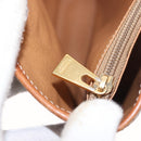 CELINE Macadam Canvas Shoulder Bag PVC Leather Brown Gold Auth ka728-23