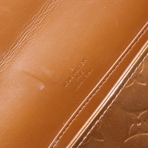 LOUIS VUITTON Monogram Vernis Thompson Street Bag Bronze M91124 LV Auth ka732